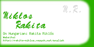miklos rakita business card